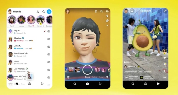تلقى تطبيق سناب شات "Snapchat" تحديثًا بتغييرات كبيرة على التصميم، تهدف في المقام الأول على جعل التواصل مع الأصدقاء واكتشاف المحتوى أسهل وأكثر متعة.