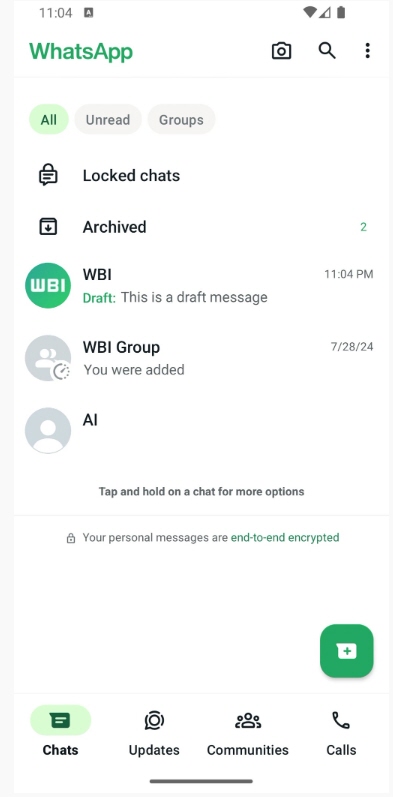 أطلق واتساب ميزة عرض مسودات الرسائل على نظام أندرويد، وهي ميزة تم تقديمها لأول مرة على نظام ويندوز في مايو 2023.