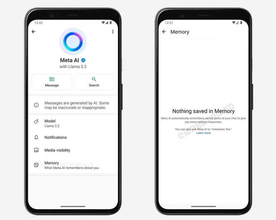 واتساب "WhatsApp" تختبر ميزة مبتكرة "للذاكرة" في الذكاء الاصطناعي التابع لشركة ميتا، والتي تهدف إلى تقديم تجربة مستخدم أكثر تخصيصًا.