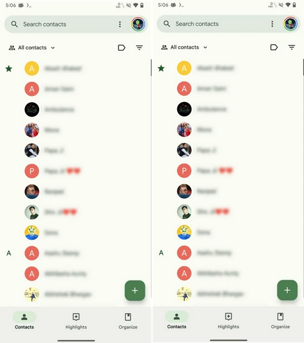 تطبيق جهات الاتصال قوقل