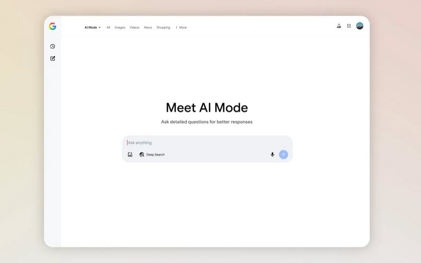قوقل تعزز وضع AI Mode بميزات Gemini 2.5 Pro و البحث العميق ومكالمات AI للجميع وأكثر