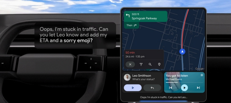 ما يمكن فعله مع Gemini في Android Auto