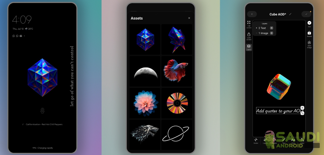 نظرة مع تطبيق AOD Editor : خصّص شاشة Always On Display على أندرويد بأسلوبك الخاص