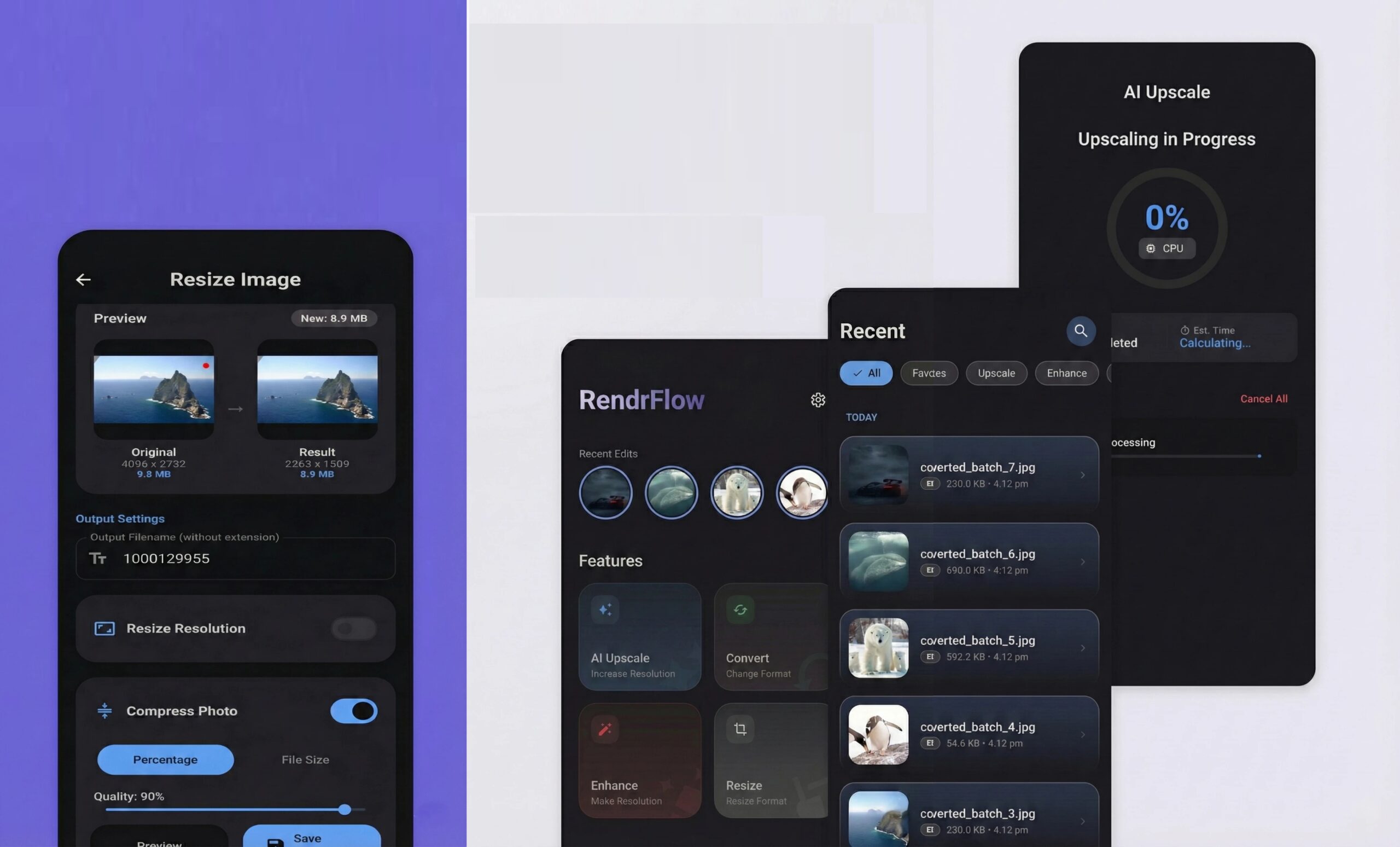 نظرة على تطبيق RendrFlow | تحويل الصور منخفضة الجودة إلى عالية الجودة لمستخدمي اندرويد