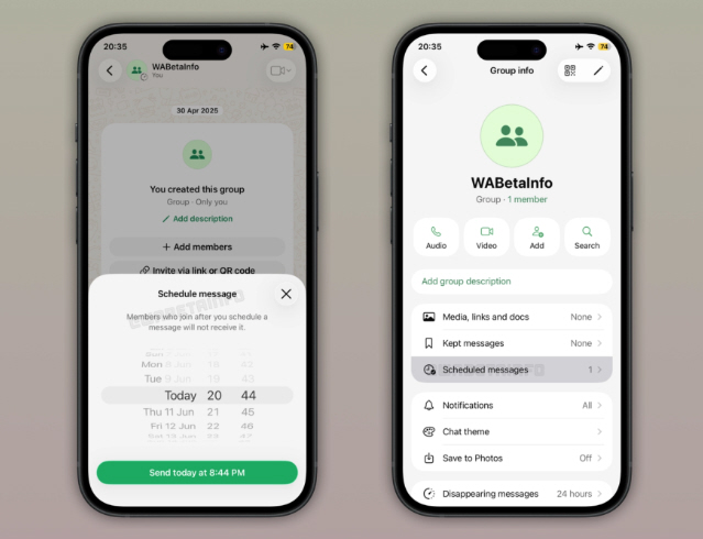 2026-06-15_12-47-17 واتساب تختبر مجموعة ميزات جديدة على أندرويد و iOS تشمل الرسائل المجدولة وتحسينات الأمان وأكثر