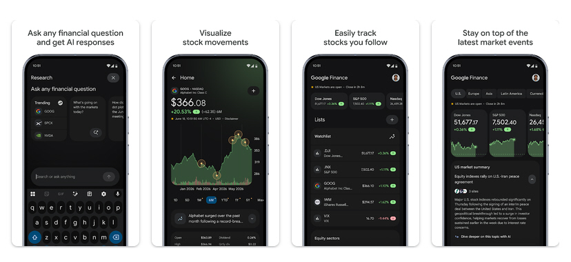 تطبيق Google Finance