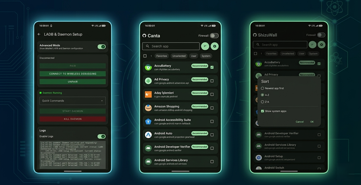 نظرة على تطبيق ShizuWall | كيف تقطع الإنترنت عن أي تطبيق أندرويد بدون روت أو VPN؟