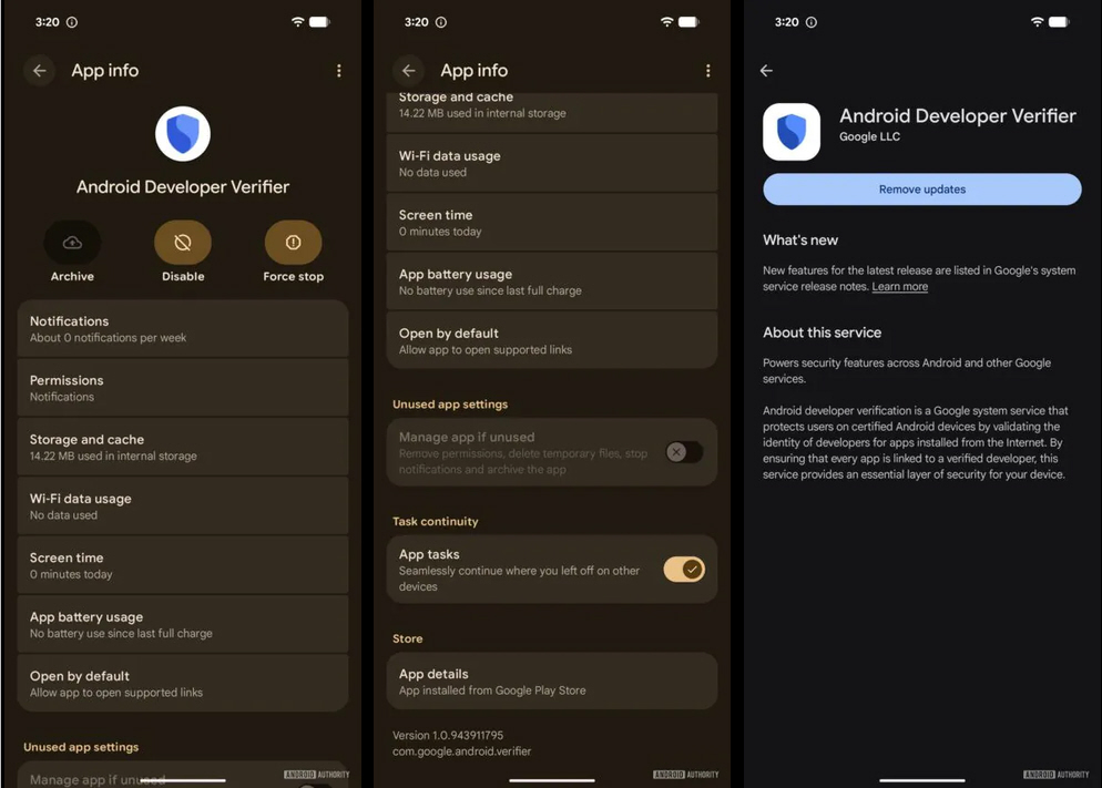 تطبيق Android Developer Verifier