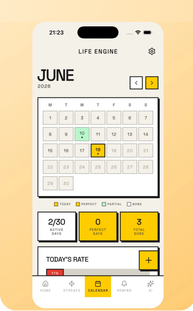 نظرة حول تطبيق LifeEngine