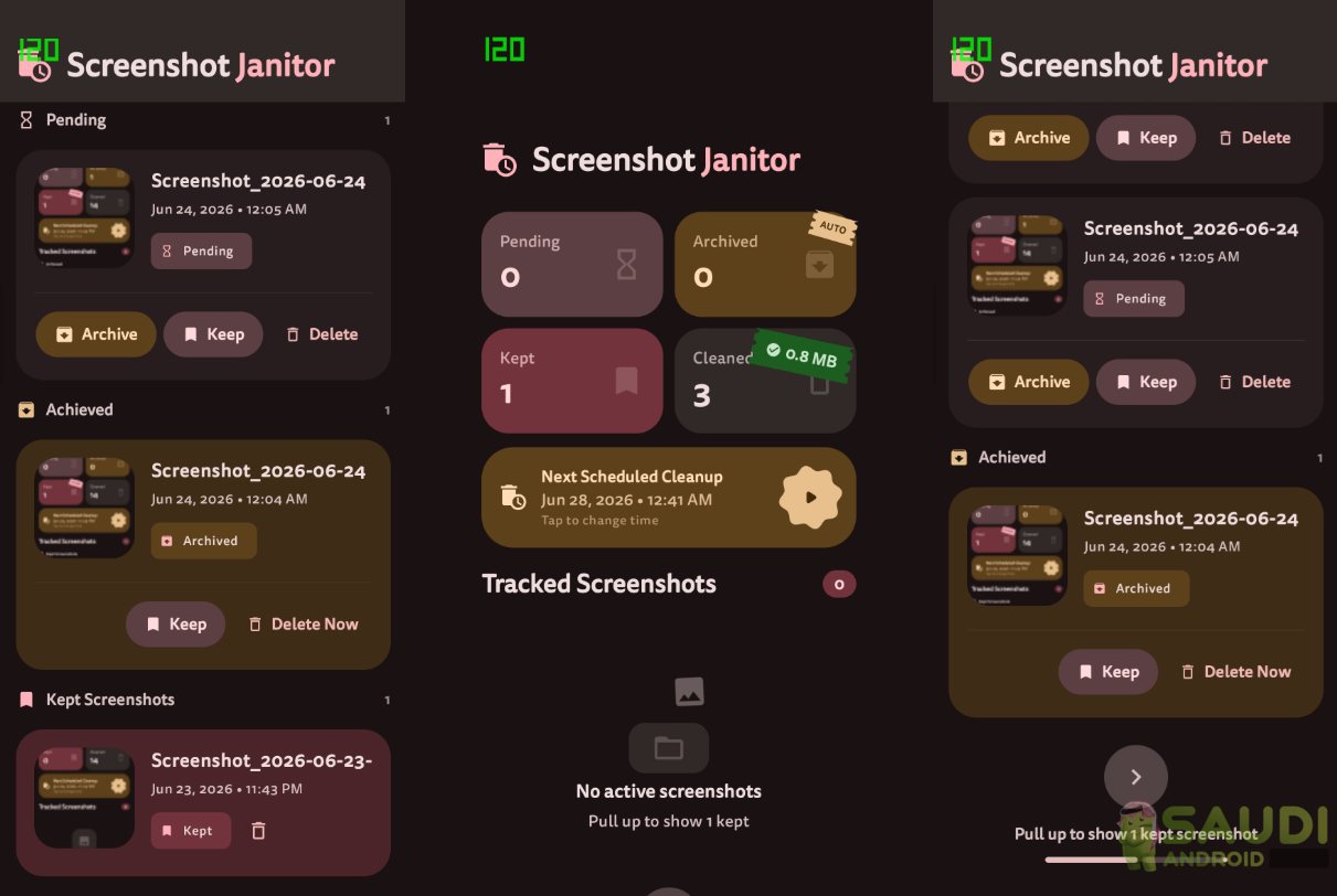 نظرة على تطبيق Screenshot Janitor | حل ذكي لتنظيم معرض الصور وحذف لقطات الشاشة غير الضرورية